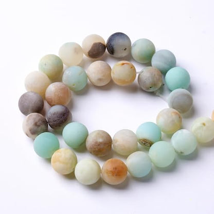 4mm 86pcs Frosted Amazonite Natural Stone Round Loose Beads for Jewelry Making DIY Bracelet Necklace