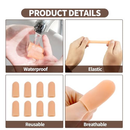 10PCS Silicone Finger Protectors Cots Thumb Protector (10 Count)