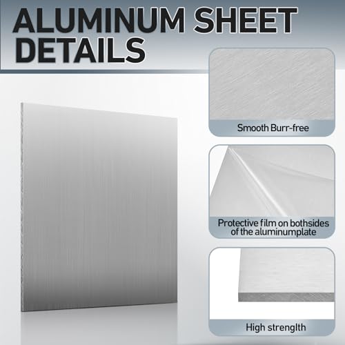 2 Pcs 6061 Aluminum Sheet Metal Plate 15 x 15 x 1
