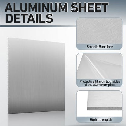 2 Pcs 6061 Aluminum Sheet Metal Plate 15 x 15 x 1