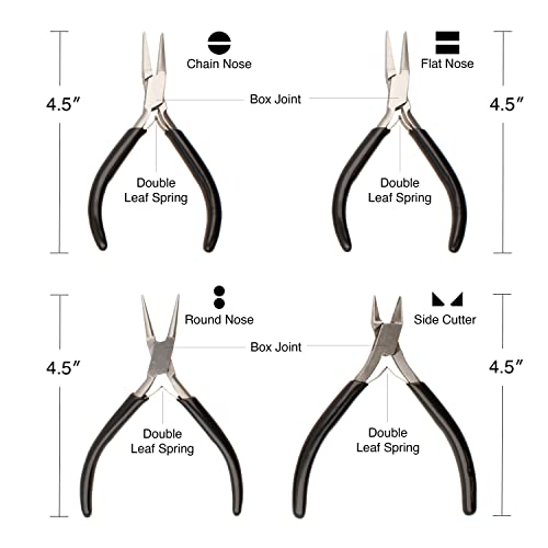 Slim Line Pliers Set With Extra Fine Tips (4 Count)