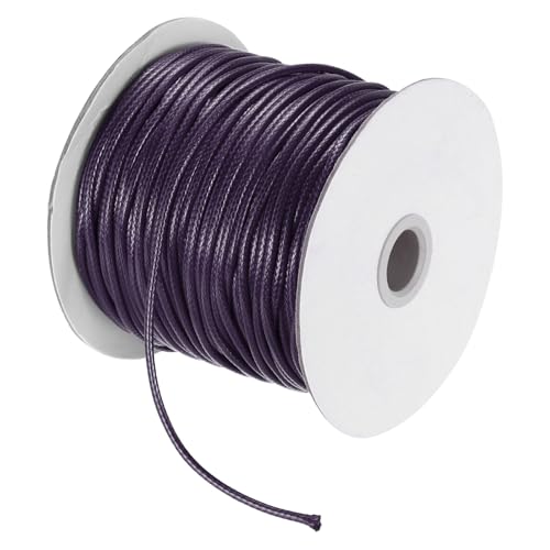 Waxed Cord 2.5mm Waxed Polyester Cord 87 Yard Wax String for Bracelet Making