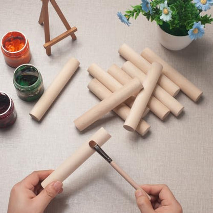 Wooden Dowels Wooden Sticks for Crafts 1" x 6" (10 Count)