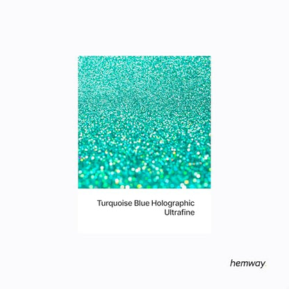 Resin Glitter Turquoise Blue Holographic 100g Ultrafine (3.5 Ounce)