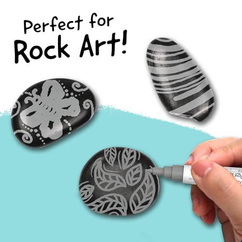 4 Dual Tip Gray Paint Pen Metallic
