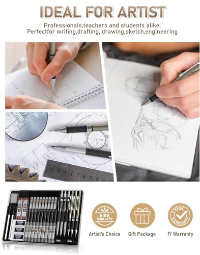 35PCS Gold Art Mechanical Pencils Set (35 Count)