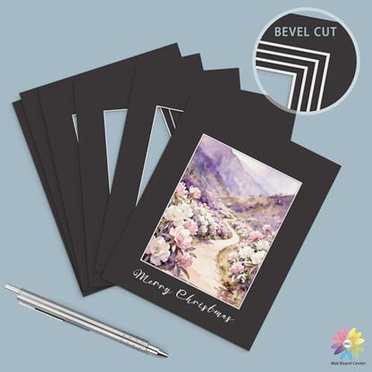 Mat Board Center 25 Pack 16x20 Picture Mat for 11x14 Photo Black