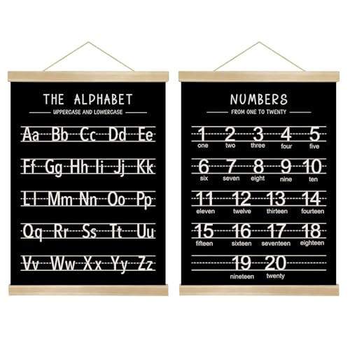 Alphabet and Numbers Wall Chart Set of 2 (2 Count)