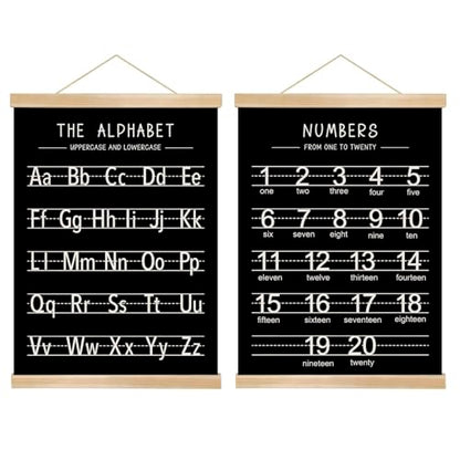 Alphabet and Numbers Wall Chart Set of 2 (2 Count)