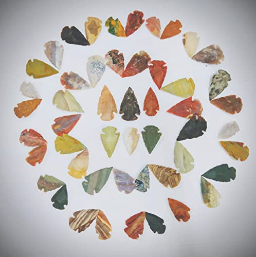 50 PC Lot Flint Arrowhead OH Collection Project Spear DIY Points arrowheads (50 Count)