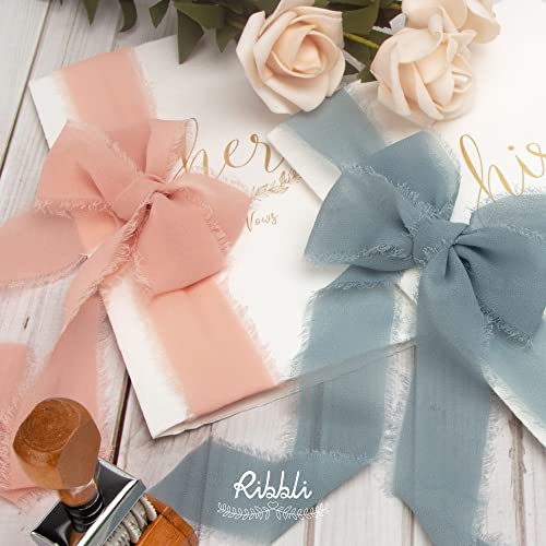 Slate Blue Chiffon Ribbon 1 (60 Foot)