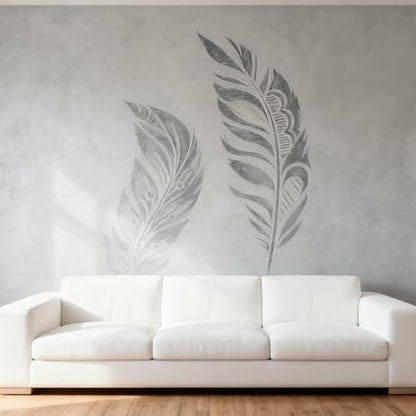 A4 Reusable Two Feathers Stencil for Painting