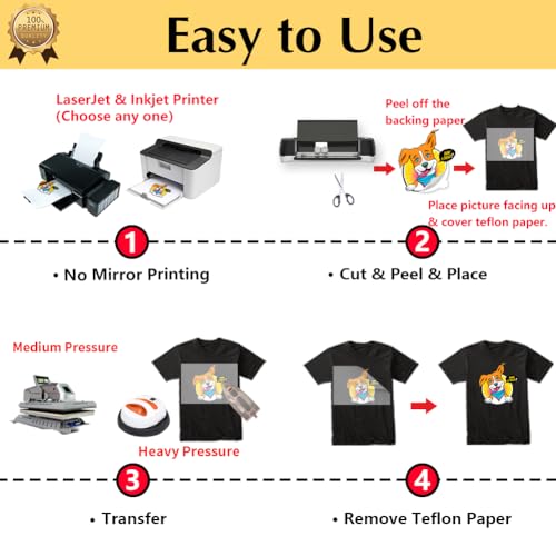 Tru Heat Transfer Paper for Inkjet & Laserjet Printer (21.28 Ounce)