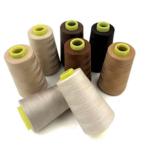 8 Cones of 3000 Yards Each Spool Thread for All Purpose Sewing (8 Count)