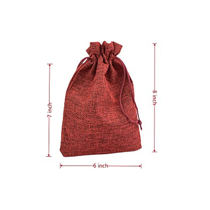 Pack of 25 Burlap Gift Bags with Drawstring Linen Jewelry Pouches Wedding Hessian Jute Bags for Birthday Jewelry and Treat Pouches Party Wedding Favors Gift Art and DIY Craft (25 Count)