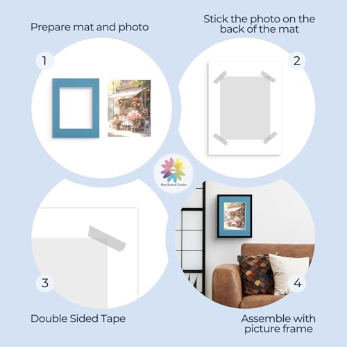 Mat Board Center 25 Pack 11x14 Picture Mat for 8x10 Photo Mixed Color