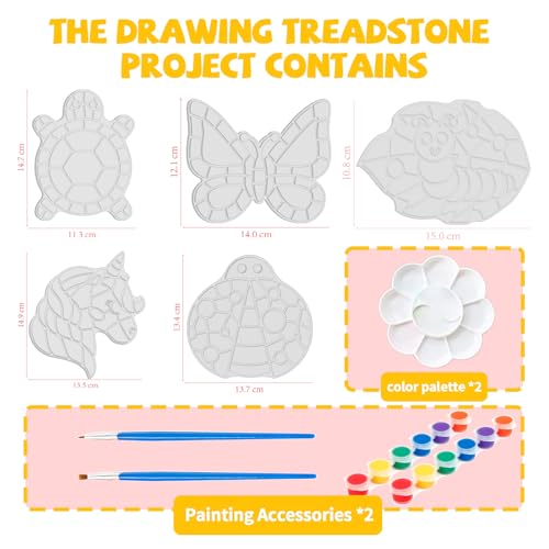 Stepping Stone Painting Kit for Kids Ages 4