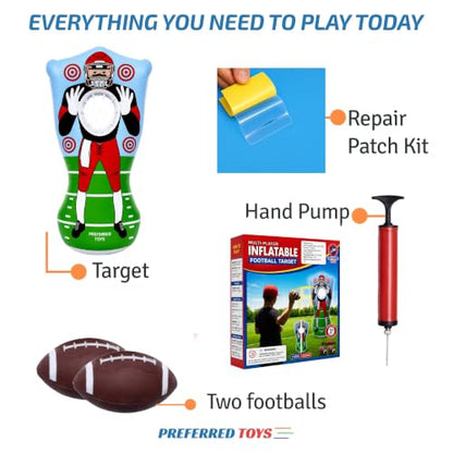 65 Inch Inflatable Football Target Toss for Kids
