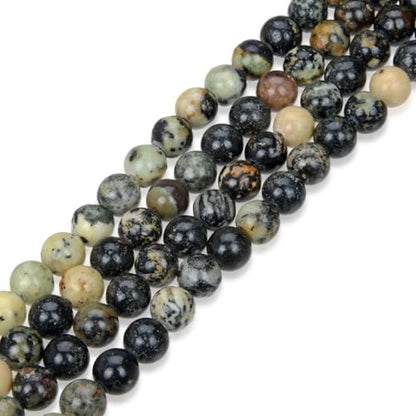120pcs Adabele Natural African Yellow Turquoise Gemstone 6mm Round Beads (124 Count)