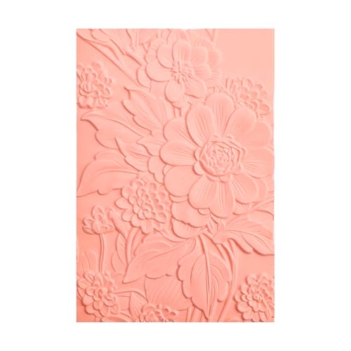 3D Embossing Folder for Card Making Texture Fades Blossom Bloom Floral Plastic Embossing Folder Template for DIY Scrapbooking Paper Card Making Paper Card Embossing Stencil