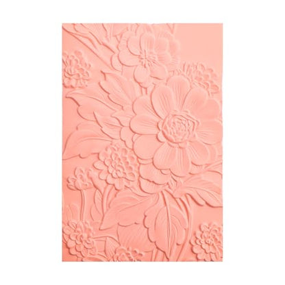 3D Embossing Folder for Card Making Texture Fades Blossom Bloom Floral Plastic Embossing Folder Template for DIY Scrapbooking Paper Card Making Paper Card Embossing Stencil