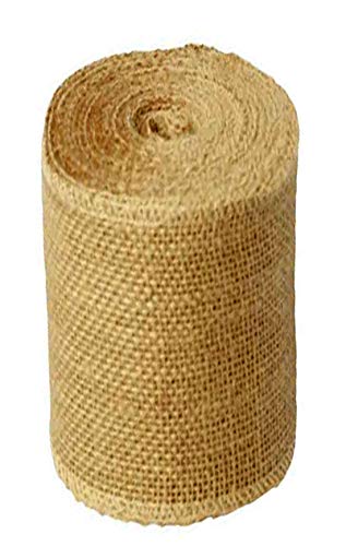 Burlap Ribbon 4" x 15 Yards Natural Jute 4 Inch 5yards 3 Rolls (34 Foot)