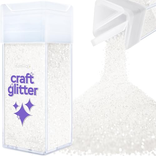 Craft Glitter Shaker White Iridescent 110g Fine (4.5 Ounce)