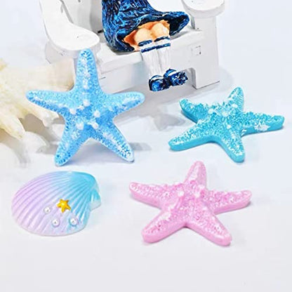 3PCS Marine Starfish Shell Hippocampus Resin Molds