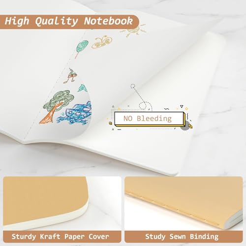 32 Pack Blank Notebook Journals Bulk