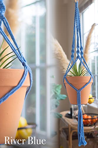Macrame Kit Makes 3 DIY Plant Hangers for Teens & Adult Beginners (3 Count)
