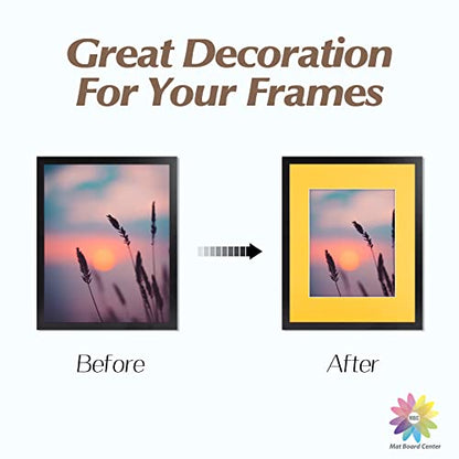 Mat Board Center 10 Pack 11x14 Photo Mats for 8x10 Picture (10 Count)