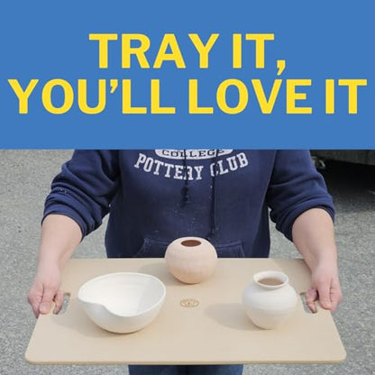 Portable Clay Wedging Board with Two Built