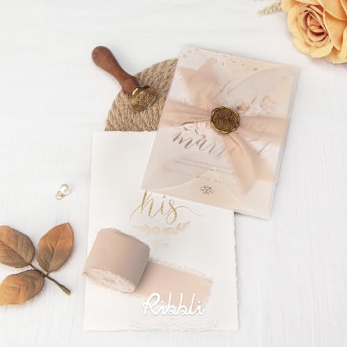 Beige Chiffon Ribbon 1 (60 Foot)