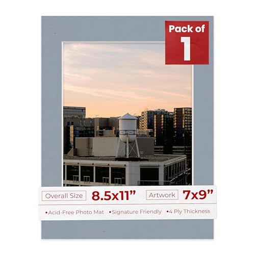8.5x11 Mat Bevel Cut for 7x9 Photos