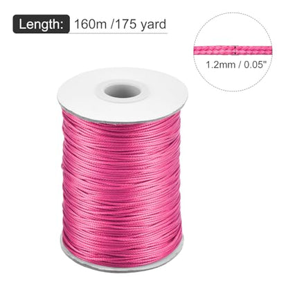 Waxed Cord 1.2mm Waxed Polyester Cord 175 Yard Wax String for Bracelet Making
