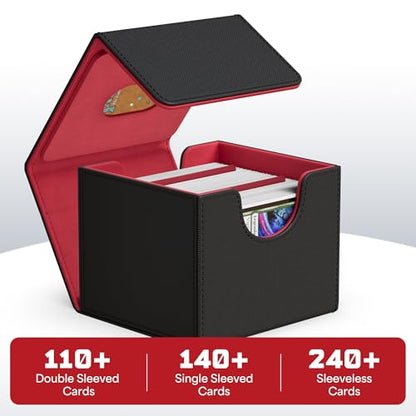 4PCS MTG Commander Deck Box Holds 110+ Double Sleeved Cards (4 Count)
