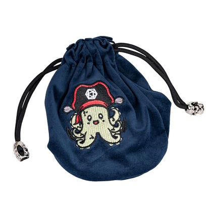 Large DND Dice Bag Blue Dice Storage Bag for D&D Role Playing Games (2.11 Ounce)