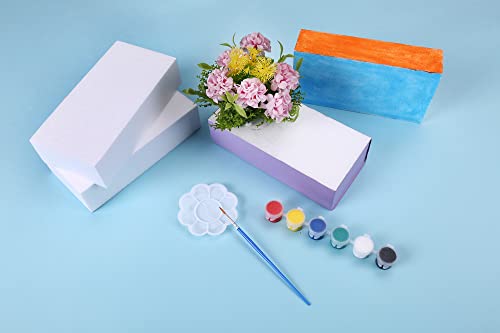 4pcs 8x4x2in Craft Foam Blocks White for DIY Crafting and Model