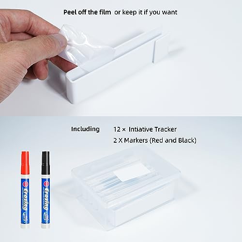 White Acrylic Erasable Screen Top Initiative Trackers 12PCS for DND (12 Count)