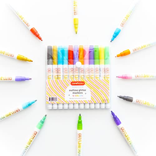 Outline Glitter Markers (12 Count)