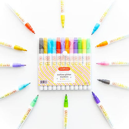 Outline Glitter Markers (12 Count)