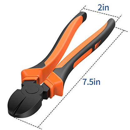 Wire Cutters Heavy Duty Side Cutters 7.5 Inches CRV Steel