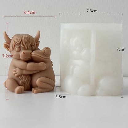 Couple Animal Cylinder Candle & Resin Mold