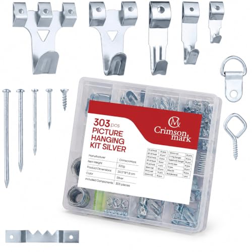 303 Piece Picture Hanging Assortment with Heavy Duty Hooks