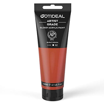 Acrylic Paint Burnt Sienna Tubes (4.1 Fl Oz)