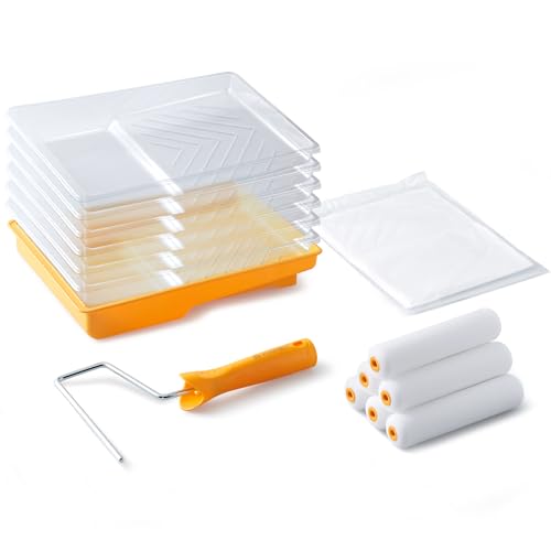 15 Pcs 6 Inch Paint Roller Kit with Small Paint Roller