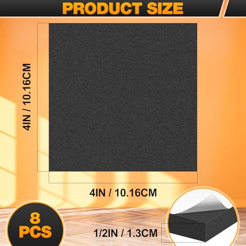 8 PCS Adhesive Foam Padding Sheets Closed Cell Self Adhesive Sticky Foam Pads (8 Count)