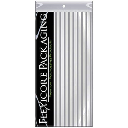 Metallic Silver Pin Stripe Print Gift Wrap Tissue Paper Size (100 Count)
