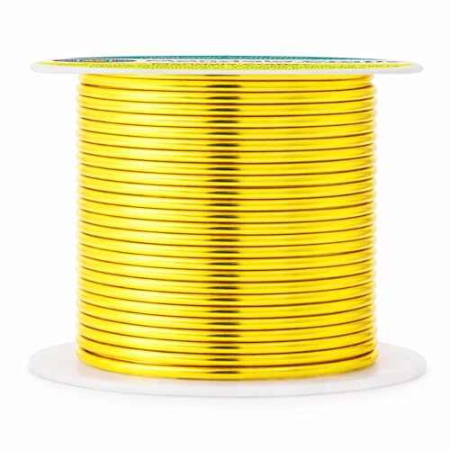 14 Gauge Light Gold Tone Anodized Aluminum Craft Wire 60 FT