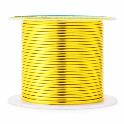 14 Gauge Light Gold Tone Anodized Aluminum Craft Wire 60 FT